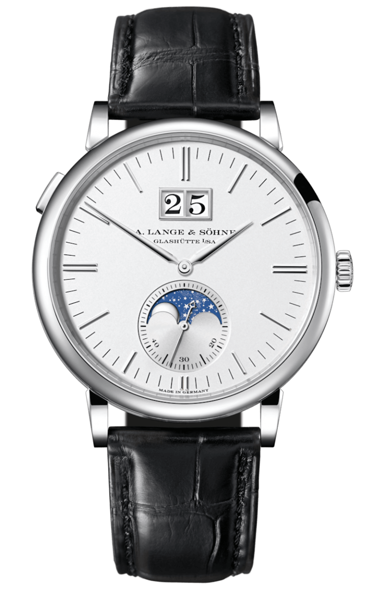 A. LANGE & SOHNE SAXONIA MOONPHASE 40mm 384026 Silver