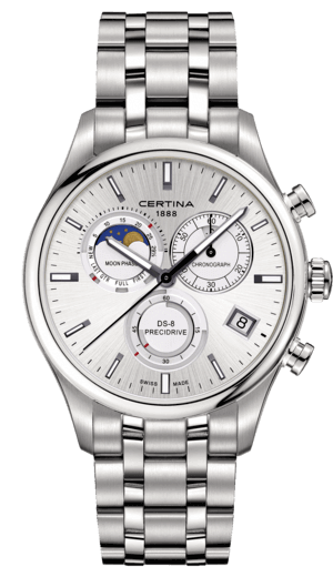 CERTINA URBAN DS-8 CHRONOGRAPH MOONPHASE 41mm C033.450.11.031.00 Silver