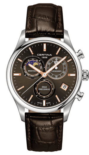 CERTINA URBAN DS-8 CHRONOGRAPH MOONPHASE 41mm C033.450.16.081.00 Brown