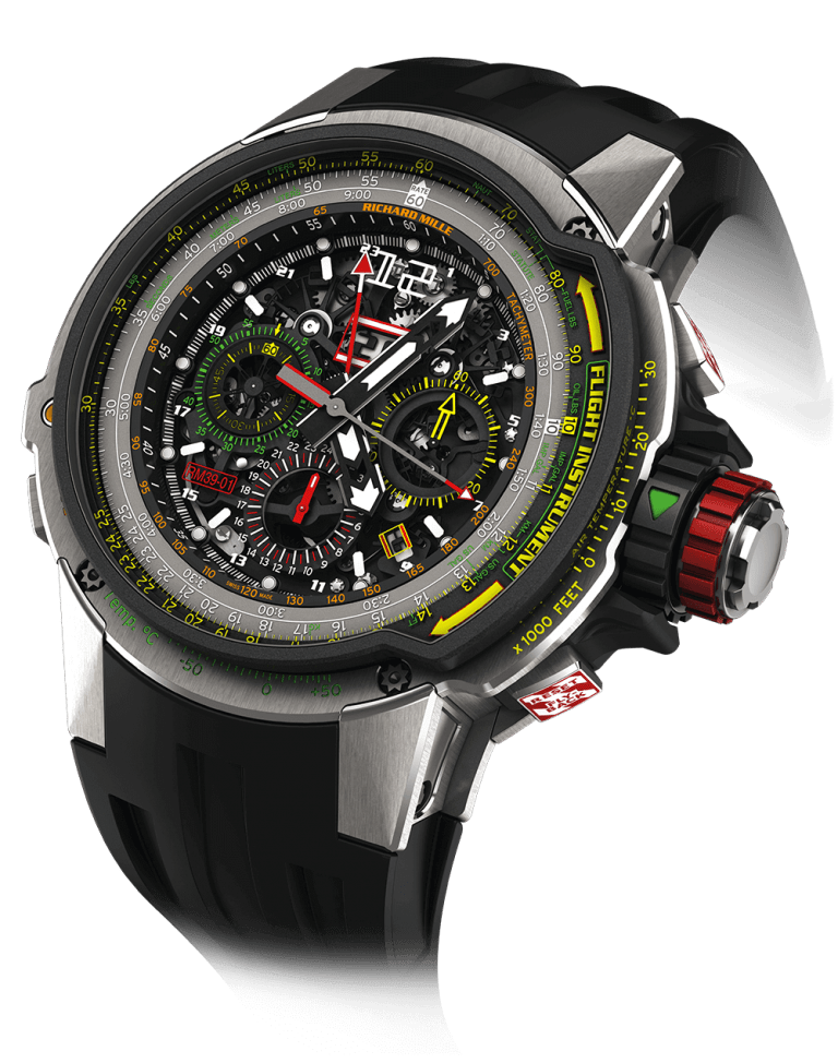 RICHARD MILLE RM AUTOMATIC AVIATION E6-B FLYBACK CHRONOGRAPH 50mm RM 39-01 Squelette