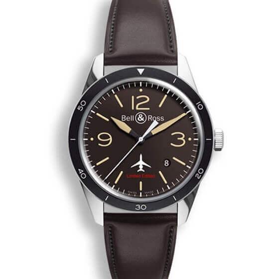 BELL & ROSS VINTAGE BR BR 123 FALCON 43mm BRV123-FALCON-SCA Brown