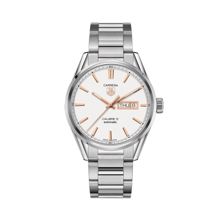 TAG HEUER CARRERA AUTOMATIC DAY DATE 41MM 41mm WAR201D.BA0723 White