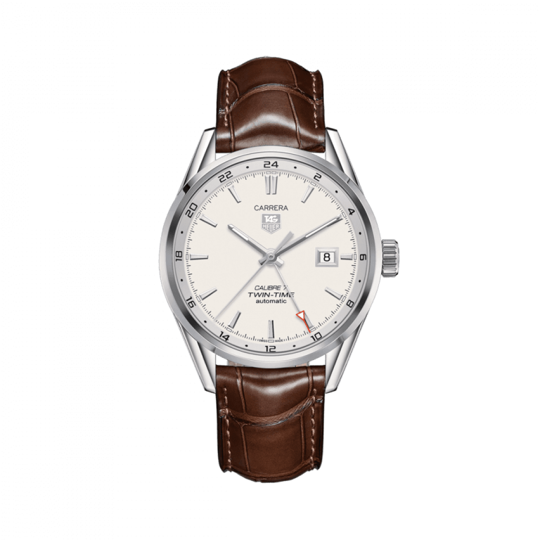 TAG HEUER CARRERA AUTOMATIC TWIN TIME 41MM 41mm WAR2011.FC6291 White