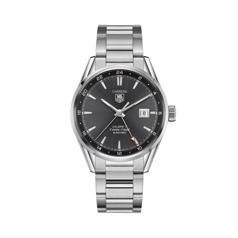 TAG HEUER CARRERA AUTOMATIC TWIN TIME 41MM 41mm WAR2012.BA0723 Gris