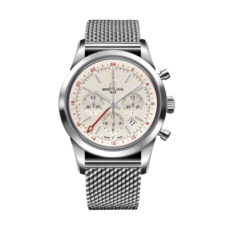 BREITLING TRANSOCEAN CHRONOGRAPH GMT 43mm AB045112-G772-154A White