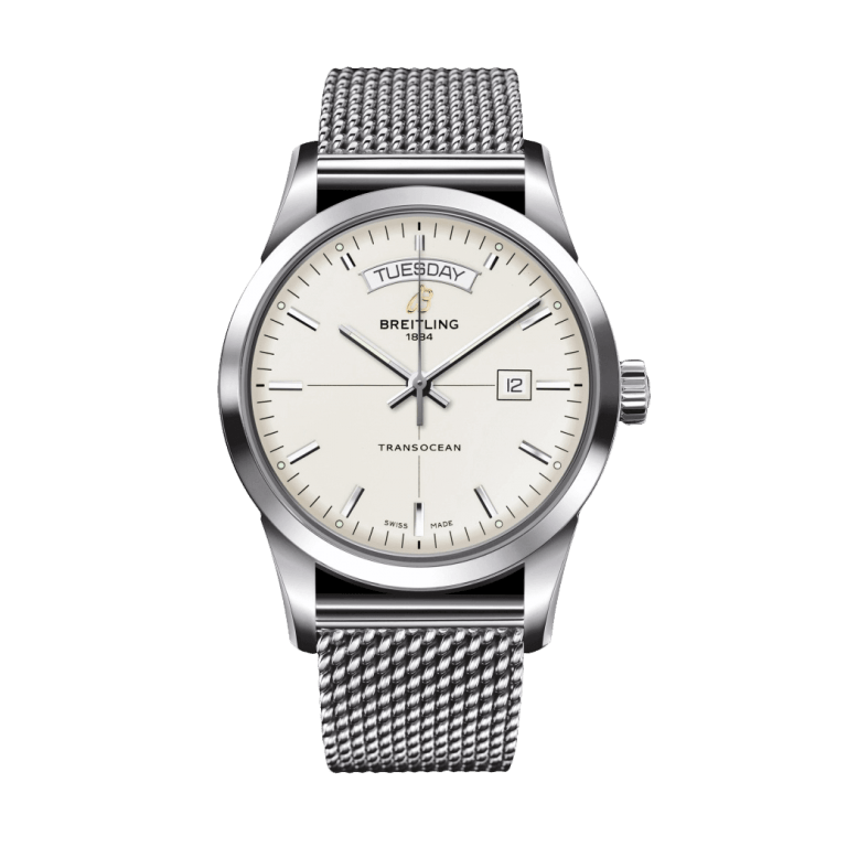 BREITLING TRANSOCEAN DAY & DATE 43mm A4531012-G751-154A White