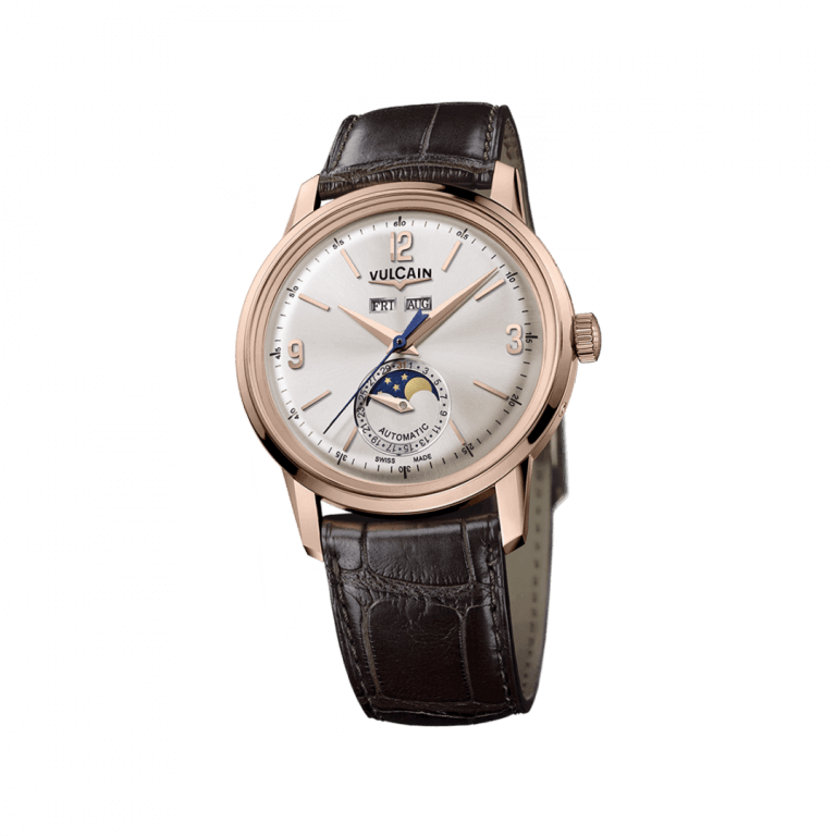 VULCAIN PRESIDENTS MOONPHASE GOLD 42mm 580158.327L Silver