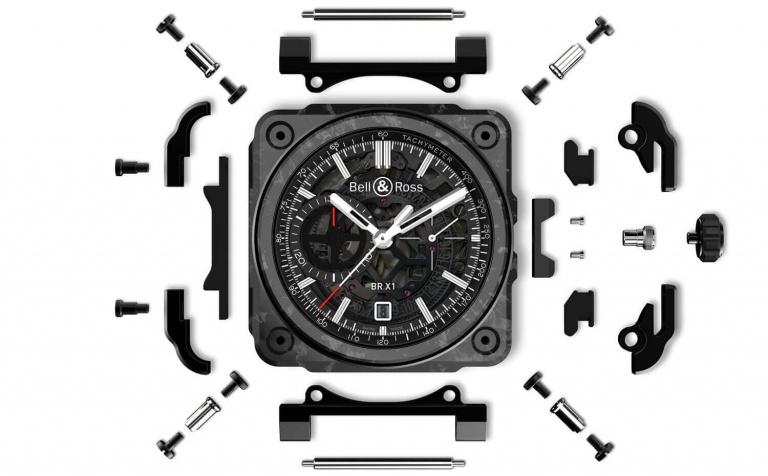 BELL & ROSS EXPERIMENTAL BR-X1 CARBON FORGE 45mm BRX1-CE-CF-BLACK Squelette