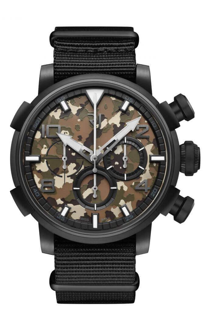 RJ WATCHES COLLABORATIONS PINUP-DNA BLACK 46mm RJ.P.CH.002.01 Brown