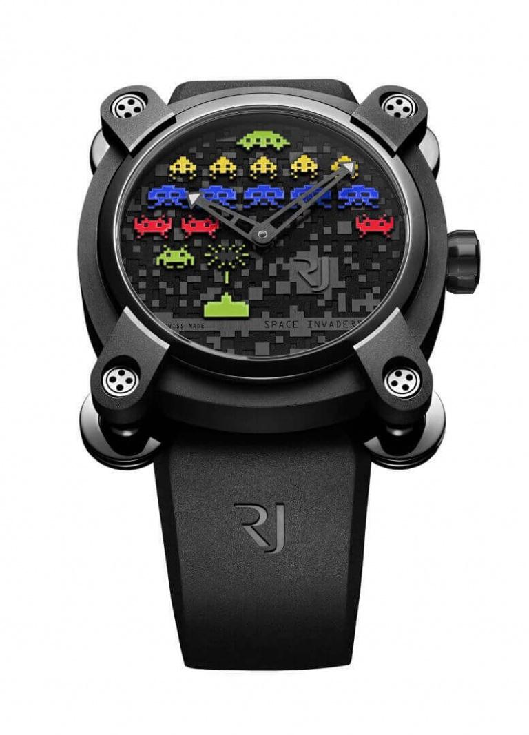 RJ WATCHES COLLABORATIONS SPACE INVADERS RELOADED 46mm RJ.M.AU.IN.006.09 Black
