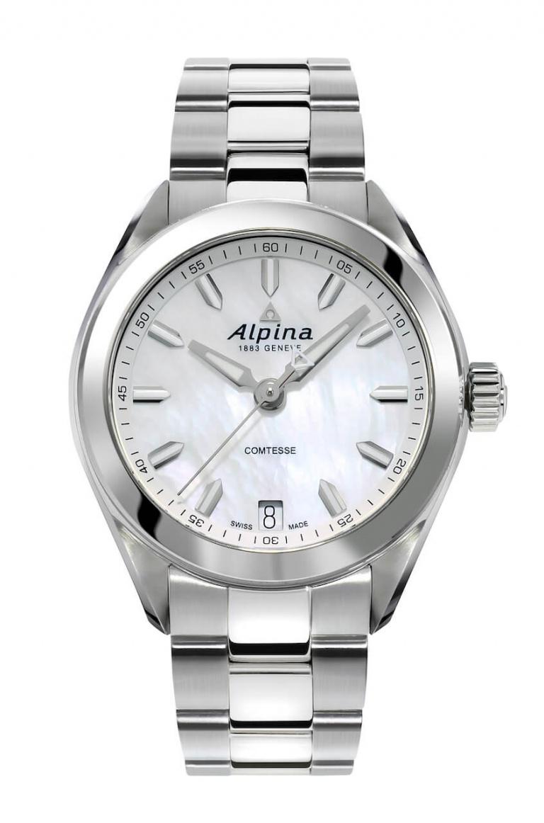 ALPINA COMTESSE STEEL 34mm AL-240MPW2C6B White