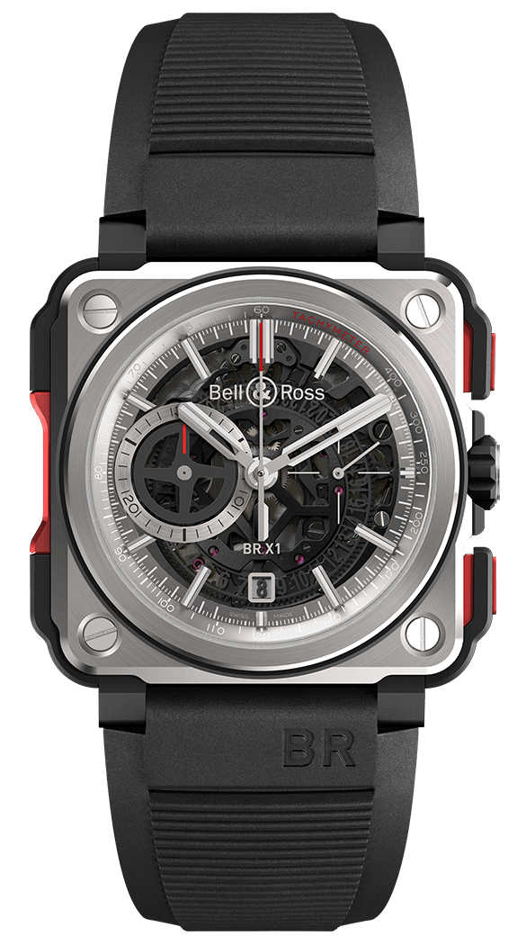 BELL & ROSS EXPERIMENTAL BR-X1 BR-X1 TITANIUM 45mm BRX1-CE-TI-RED Squelette