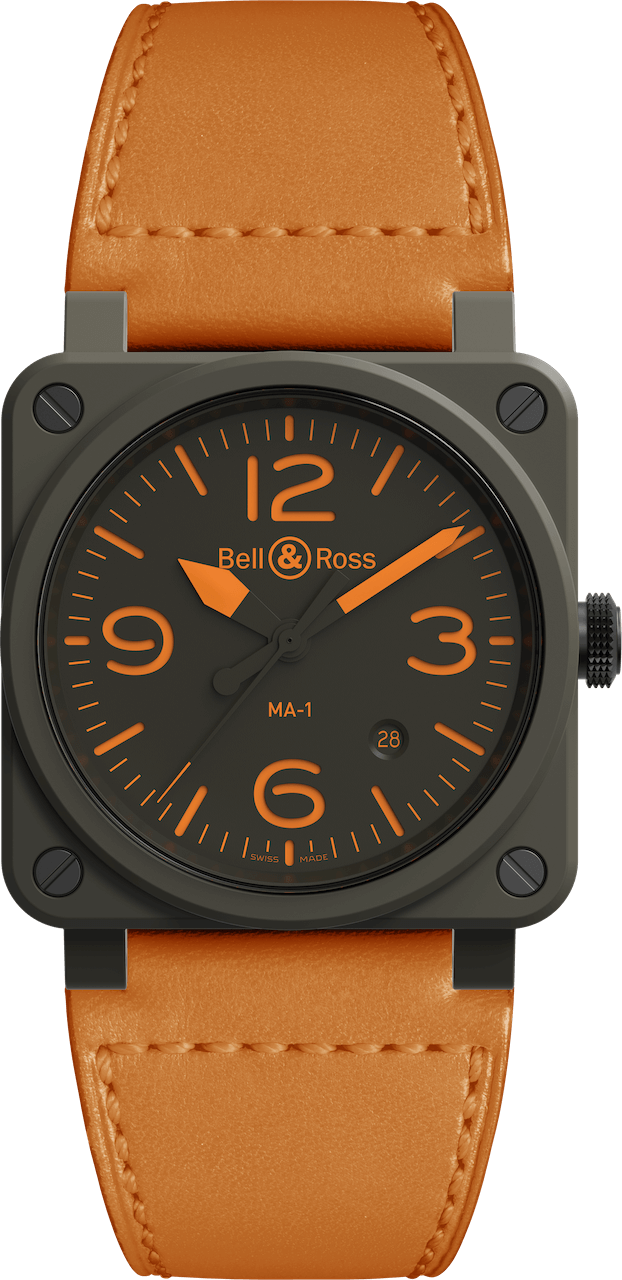 BELL & ROSS INSTRUMENTS BR 03 BR 03-92 MA-1 42mm BR0392-KAO-CE/SCA Noir