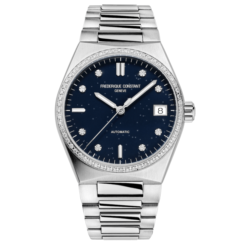 FREDERIQUE CONSTANT HIGHLIFE LADIES AUTOMATIC SPARKLING 34mm FC-303NSD2NHD6B Blue