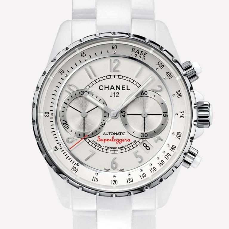 CHANEL J12 CHRONOGRAPHE SUPERLEGGERA H3410: retail price, second hand  price, specifications and reviews 