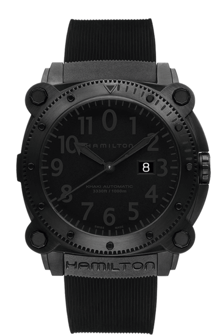 HAMILTON KHAKI NAVY BELOWZERO 46mm H78585333 Black