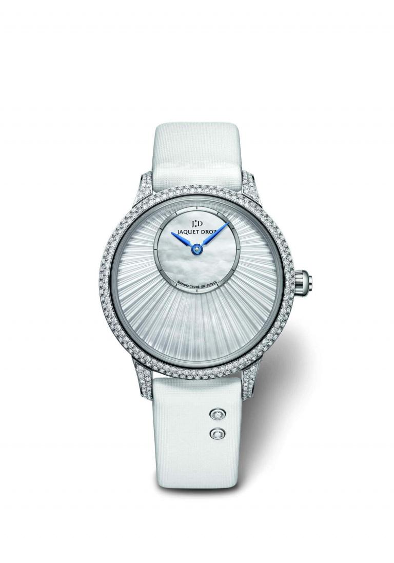 JAQUET DROZ PETITE HEURE MINUTE MOTHER OF PEARL 35mm J005004570 Blanc