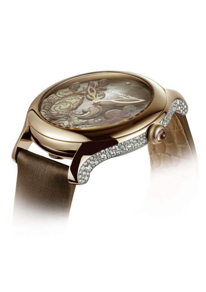 LAURENT FERRIER LADY F RED GOLD 39mm LCF011.R5.NN1 Brown