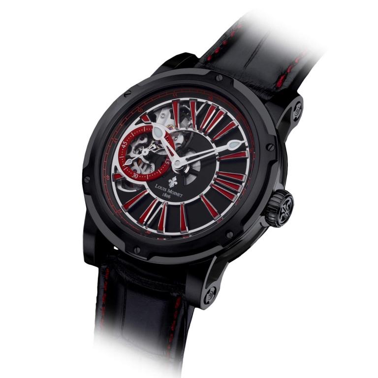 LOUIS MOINET METROPOLIS BLACK AND RED 43.2mm LM-45.10.52 Black