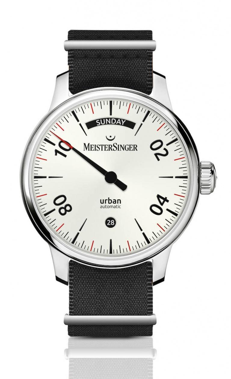 MEISTERSINGER FORM AND STYLE URBAN DAY-DATE 40mm URDD901 White