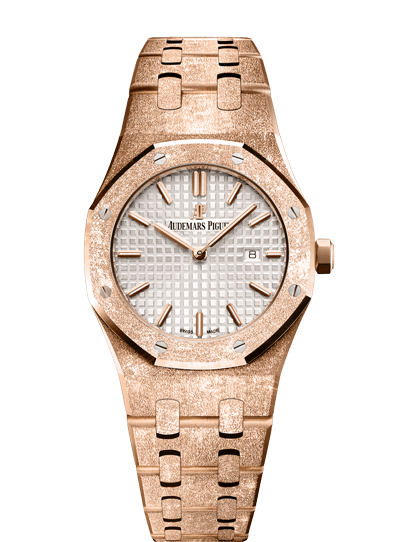 AUDEMARS PIGUET ROYAL OAK FROSTED GOLD 33mm 67653OR.GG.1263OR.01 Blanc