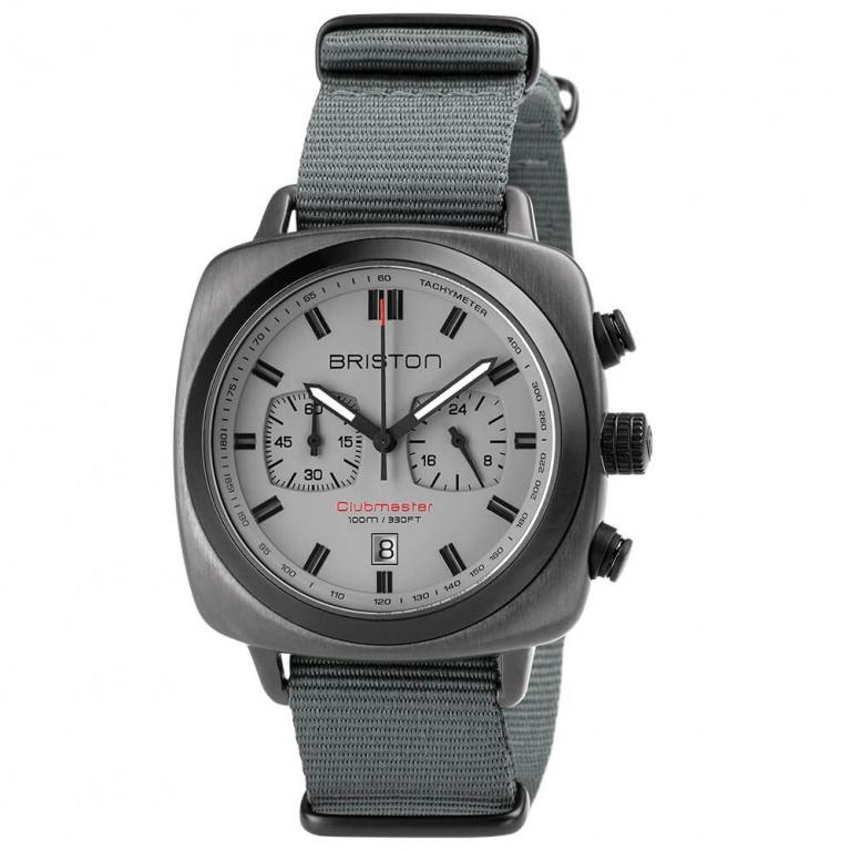 BRISTON CLUBMASTER SPORT CHRONOGRAPH 42mm 18142.SPG.SP.12.NG Gris