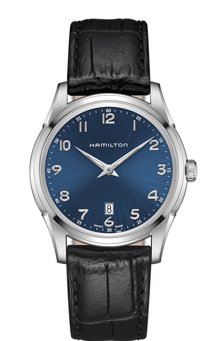 HAMILTON JAZZMASTER THINLINE QUARTZ 42mm H38511743 Blue