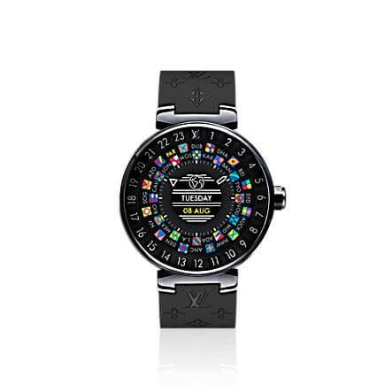 LOUIS VUITTON TAMBOUR HORIZON BLACK 42mm QAAA67: retail price, second hand  price, specifications and reviews 