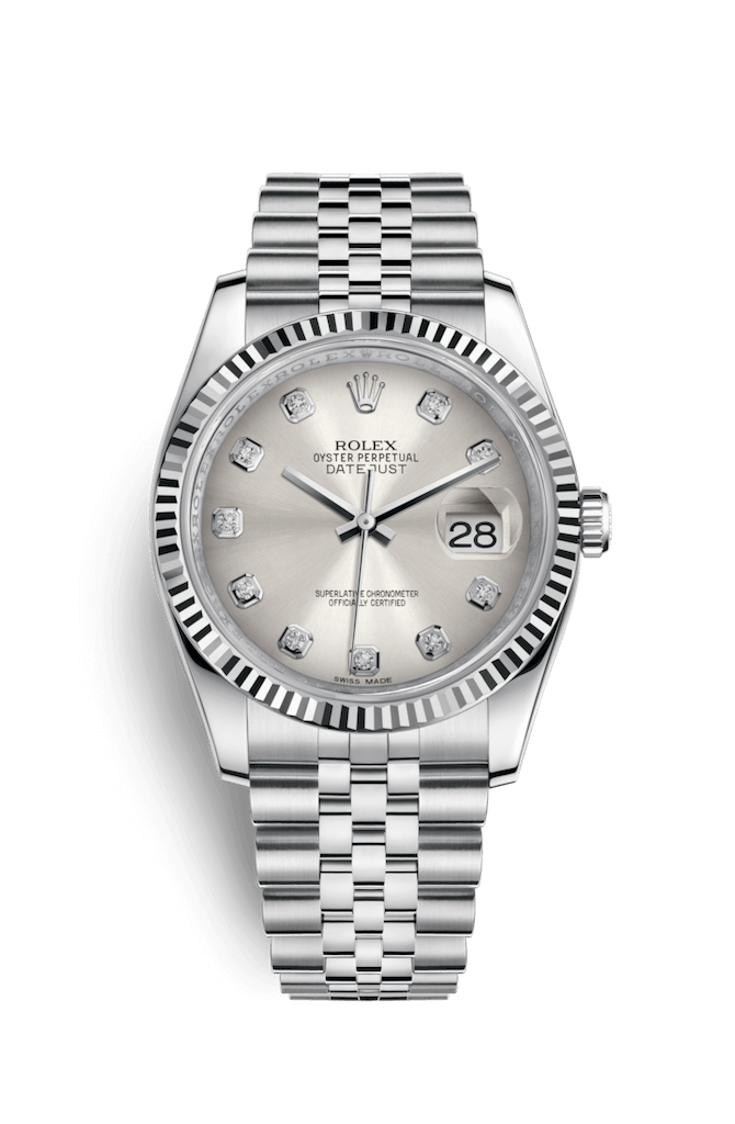 ROLEX OYSTER PERPETUAL DATEJUST 36 36mm 116234 Silver