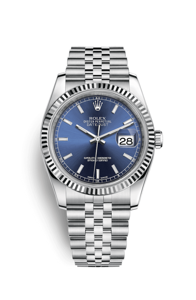 ROLEX OYSTER PERPETUAL DATEJUST 36 36mm 116234 Blue