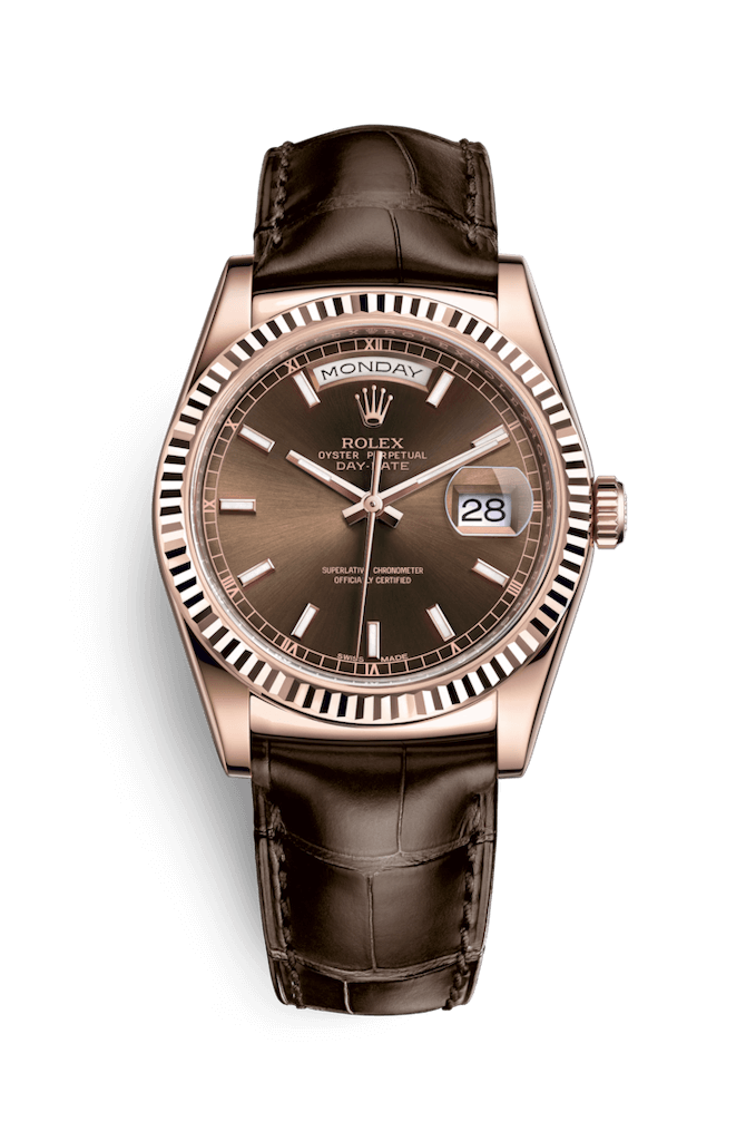 ROLEX OYSTER PERPETUAL DAY-DATE 36 36mm 118135 Brown