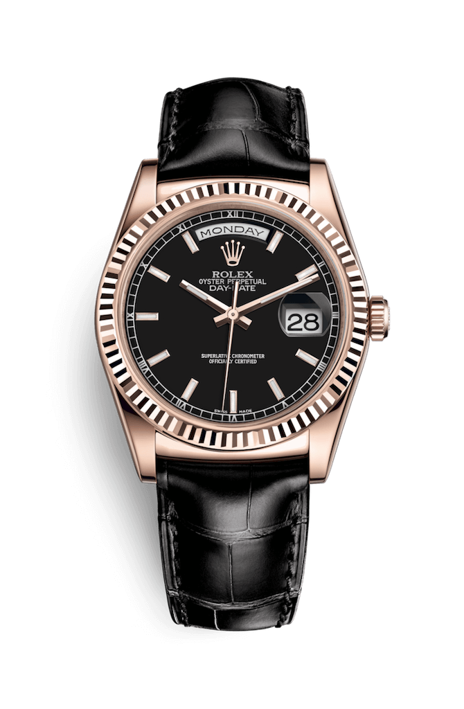 ROLEX OYSTER PERPETUAL DAY-DATE 36 36mm 118135 Black