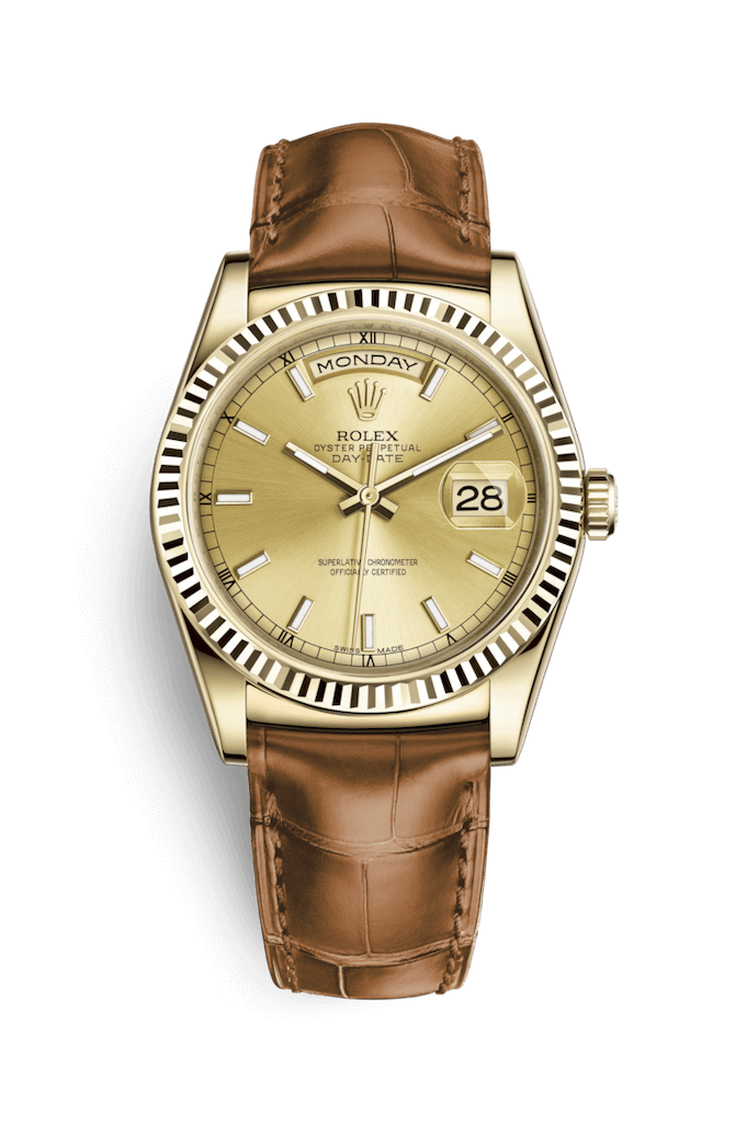 ROLEX OYSTER PERPETUAL DAY-DATE 36 36mm 118138 Opaline