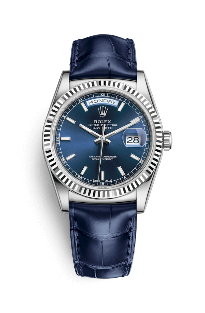 ROLEX OYSTER PERPETUAL DAY-DATE 36 36mm 118139 Blue