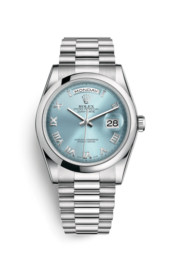 rolex oyster perpetual day date blue