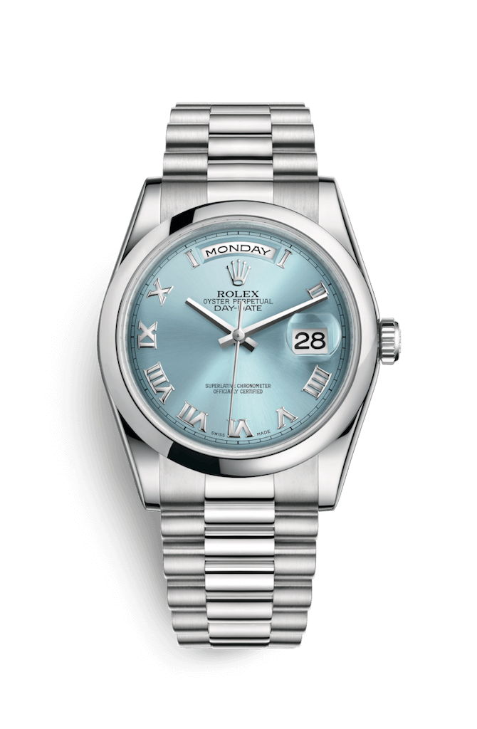 ROLEX OYSTER PERPETUAL DAY-DATE 36 36mm 118206 Blue