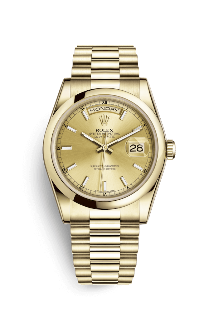 ROLEX OYSTER PERPETUAL DAY-DATE 36 36mm 118208 Opaline