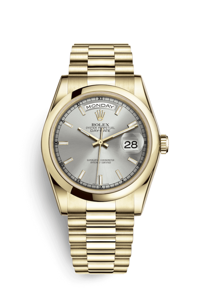 ROLEX OYSTER PERPETUAL DAY-DATE 36 36mm 118208 Gris