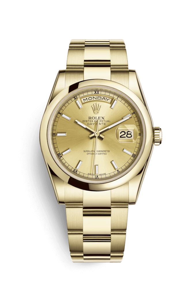 ROLEX OYSTER PERPETUAL DAY-DATE 36 36mm 118208 Opaline