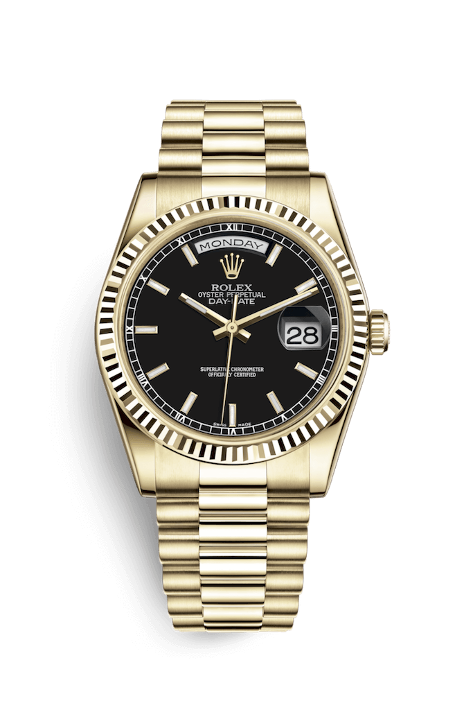 ROLEX OYSTER PERPETUAL DAY-DATE 36 36mm 118238 Black