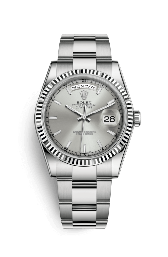 silver rolex oyster perpetual day date