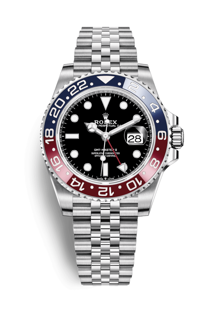 Genveje Betsy Trotwood Skeptisk ROLEX OYSTER PERPETUAL GMT-MASTER II 126710 BLRO: retail price, second hand  price, specifications and reviews - AskMe.Watch