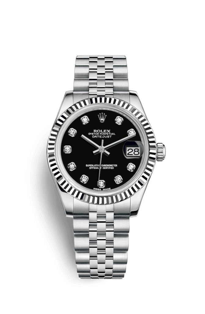 ROLEX OYSTER PERPETUAL DATEJUST 31 31mm 178274 Black