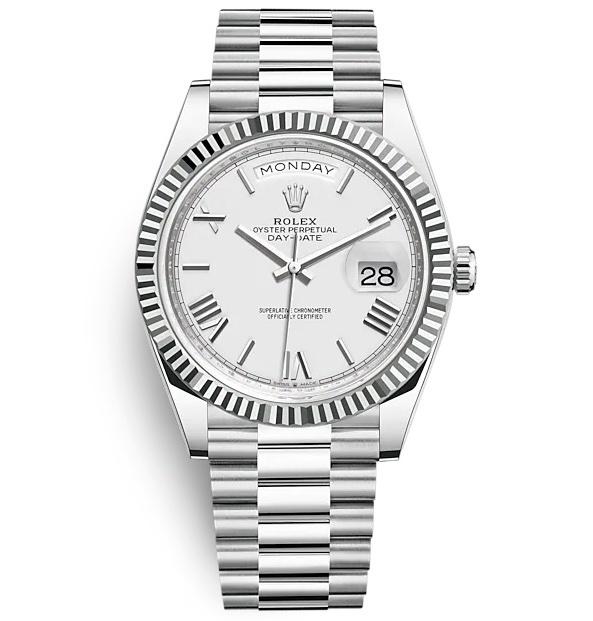 ROLEX OYSTER PERPETUAL DAY-DATE 40 40mm 228236 White