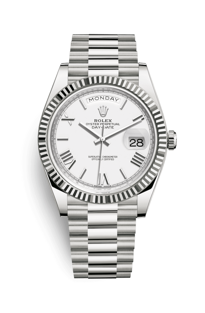 ROLEX OYSTER PERPETUAL DAY-DATE 40 40mm 228239 White
