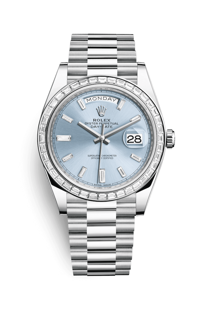 rolex oyster perpetual day date blue