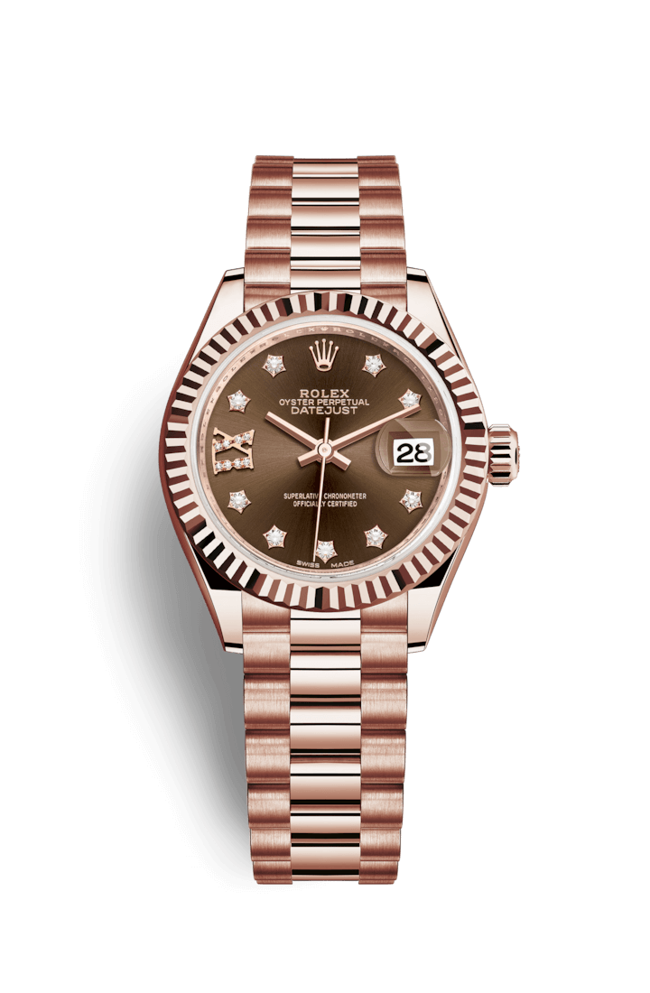 ROLEX OYSTER PERPETUAL LADY-DATEJUST 28 28mm 279175 Marron