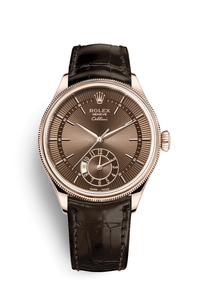 ROLEX CELLINI DUAL TIME 39mm 50525 Brown