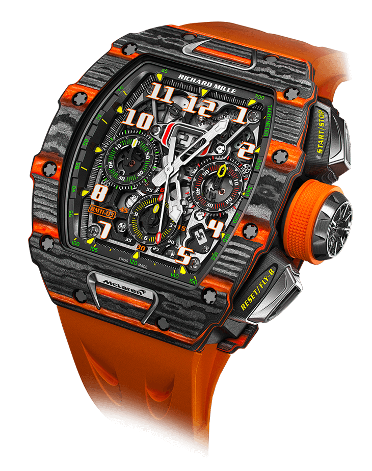 RICHARD MILLE RM RM 011 49.94mm RM 11-03 Flyback Chronograph McLaren Squelette