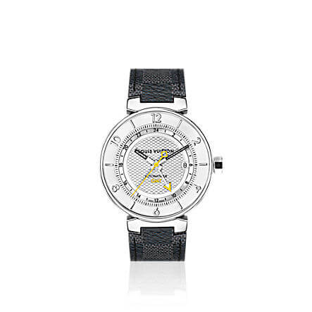LOUIS VUITTON TAMBOUR BRUN GMT 41,5mm QAAAA1: retail price, second hand  price, specifications and reviews 